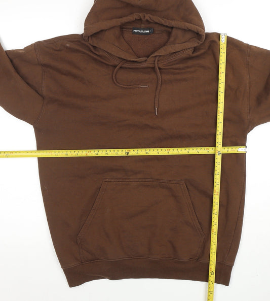 Womens UK Size M PRETTYLITTLETHING Brown Pullover Hoodie