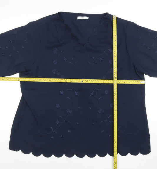 Womens UK Size 20 Colson Traders Blue Basic Blouse