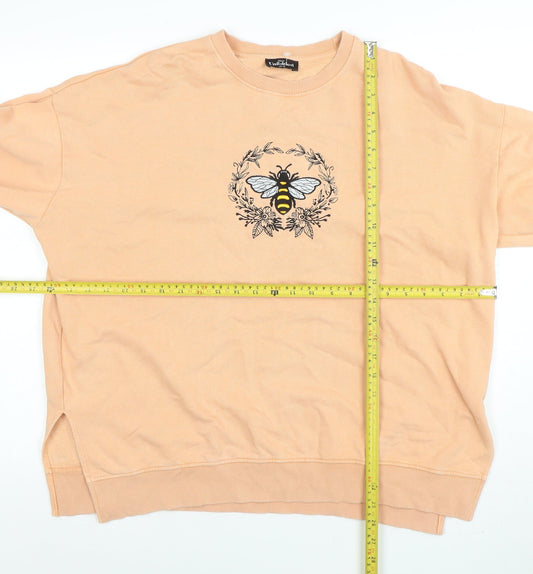 Womens UK Size 12 This Unfolded Beige Pullover Sweatshirt