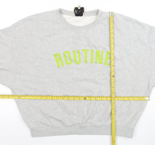 Womens UK Size S Oui Grey Pullover Sweatshirt
