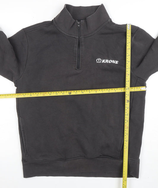 Mens UK Size M Tee Jays Black Pullover Sweatshirt