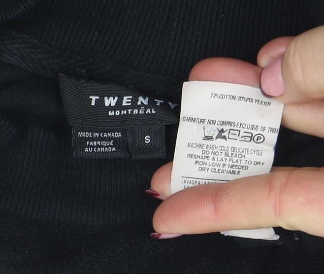 Womens UK Size S Twenty Montreal Black Pullover Sweatshirt