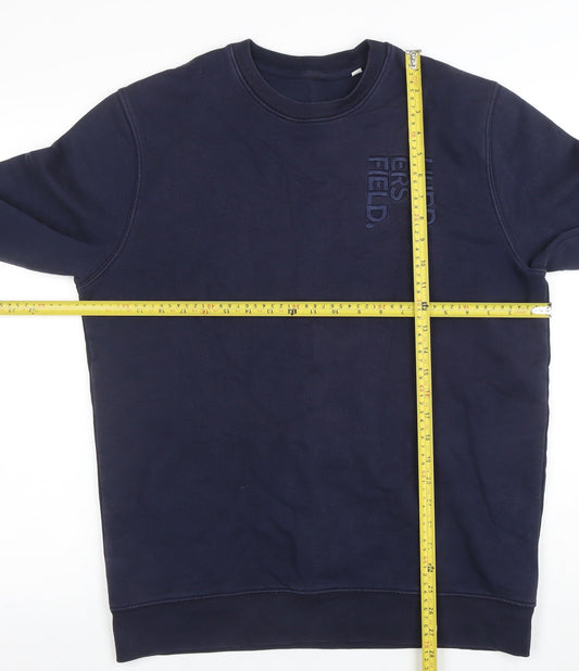 Mens UK Size L Stanley Stella Blue Pullover Sweatshirt
