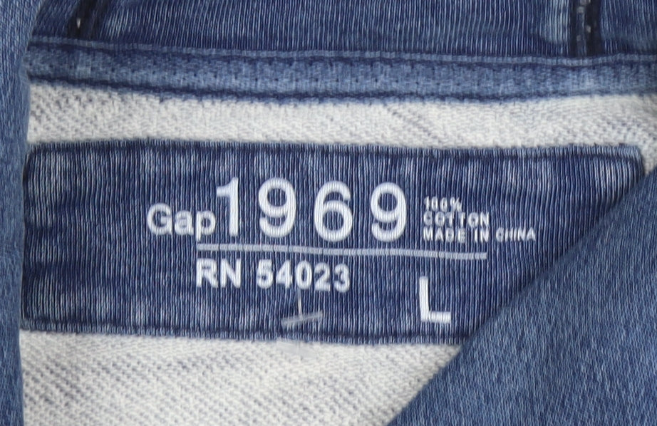 Mens UK Size L Gap Blue Pullover Sweatshirt