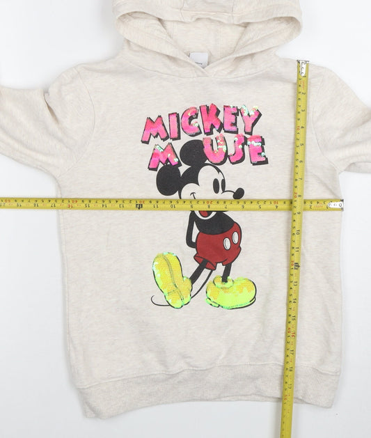 Girls UK Size 10 Years NEXT Beige Pullover Hoodie