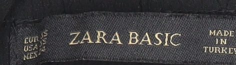 Womens UK Size S Zara Basic Regular Fit Jogger Black Trousers