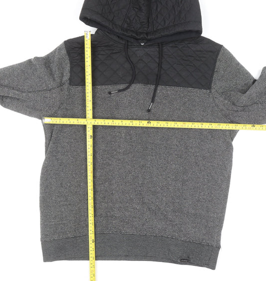 Mens UK Size L Firetrap Grey Pullover Hoodie