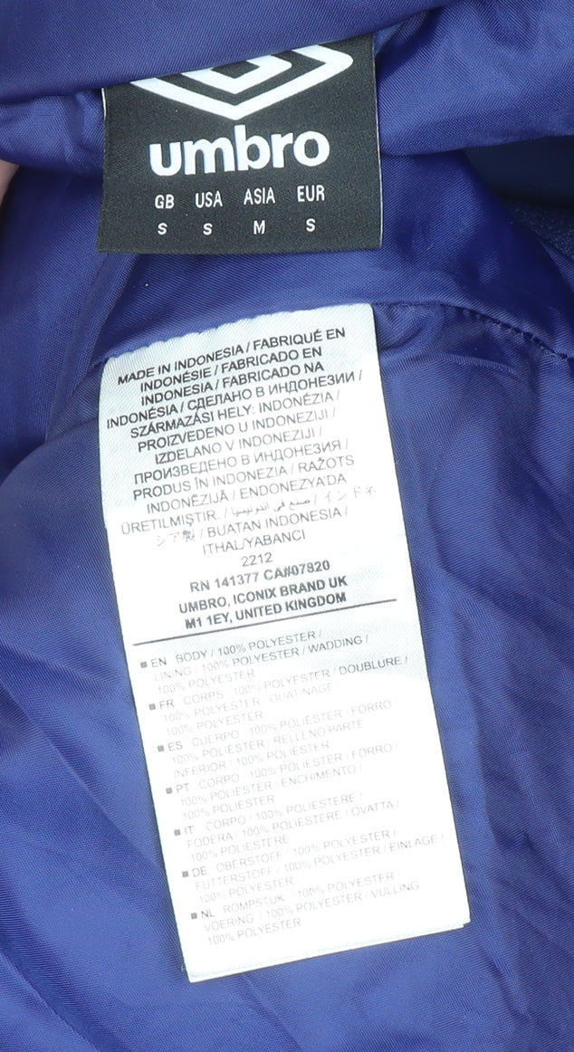 Mens UK Size S Umbro Blue Puffer Jacket