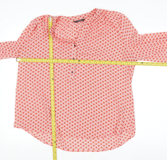 Womens UK Size L Dunnes Red Tunic Blouse