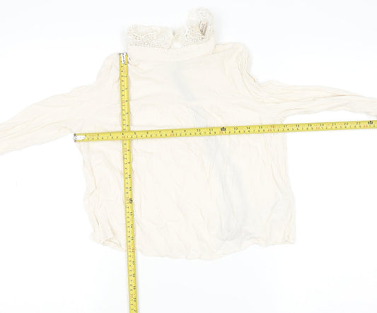 Womens UK Size 10 H&M Ivory Tunic Blouse