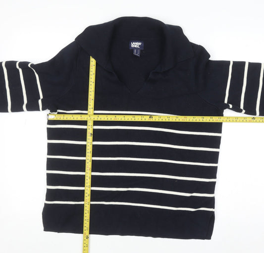 Womens UK Size S Lands' End Blue Pullover Jumper