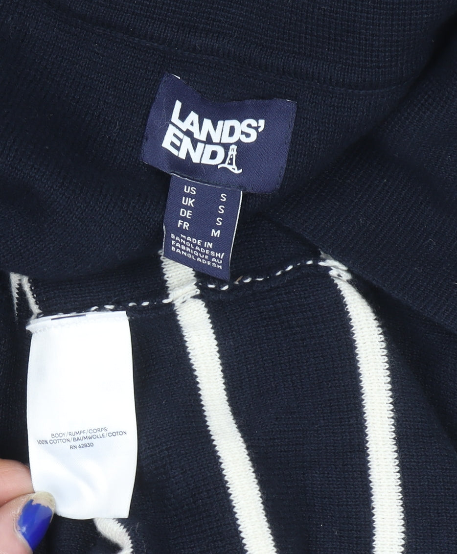 Womens UK Size S Lands' End Blue Pullover Jumper