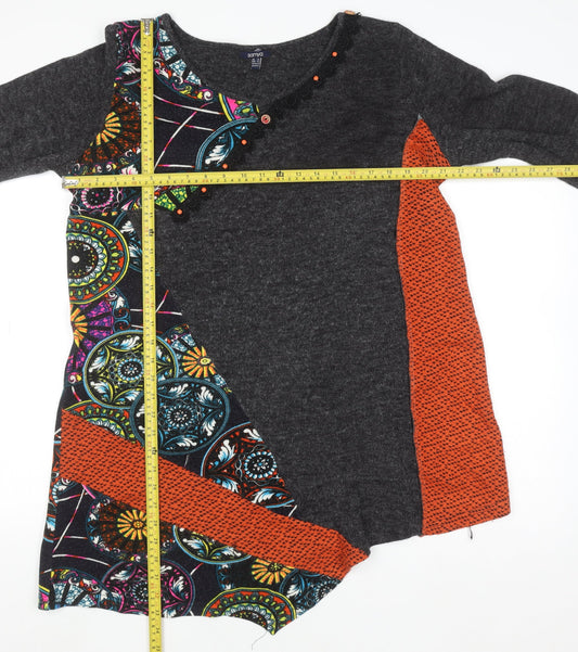 Womens UK Size 16 Samya Multicoloured Tunic Jumper