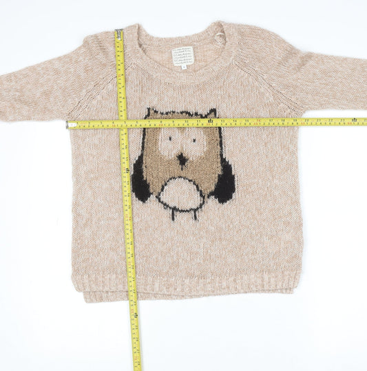 Womens UK Size 8 New Look Beige Pullover Jumper