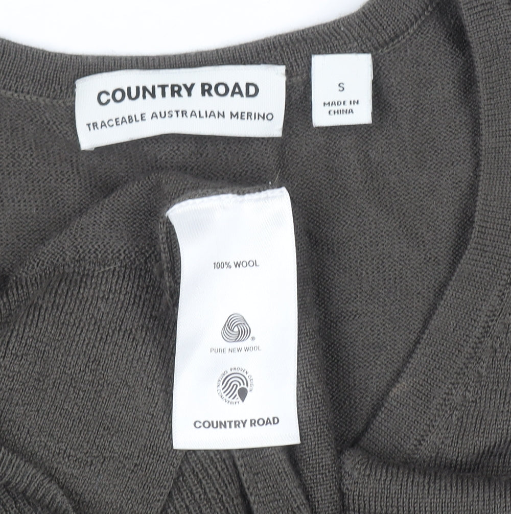 Womens UK Size S Country Road Brown Pullover Jumper