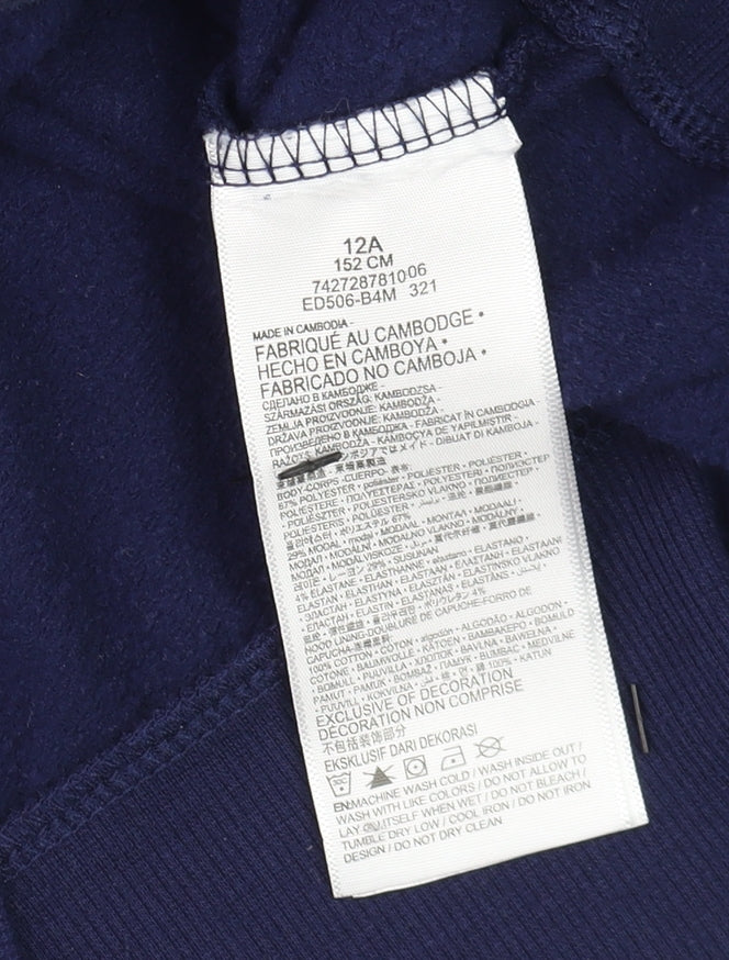 Boys UK Size 12 Years Levi's Blue Full Zip Hoodie