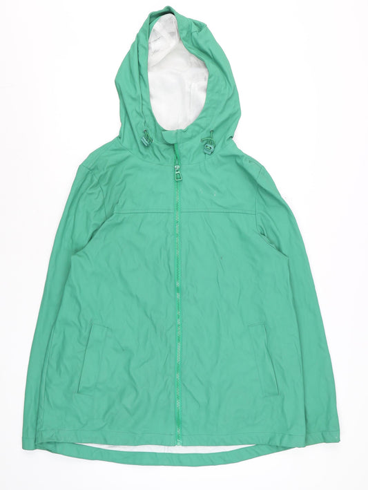 Womens UK Size 10 Dunnes Green Rain Coat