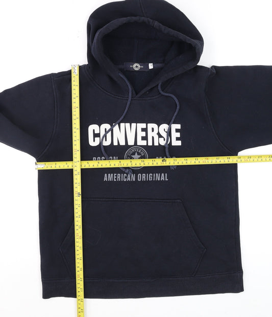 Mens UK Size S Converse Blue Pullover Hoodie