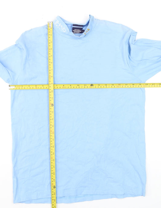Mens UK Size S City Blue Football T-Shirt