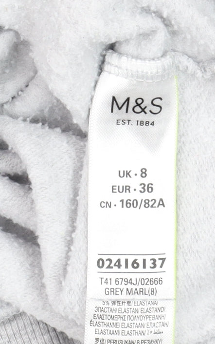 Womens UK Size 8 Marks and Spencer Grey Basic T-Shirt