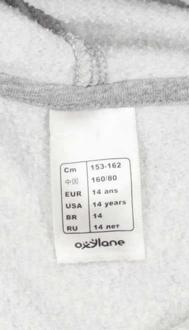 Boys UK Size 14 Years DOMYOS Grey Pullover Hoodie