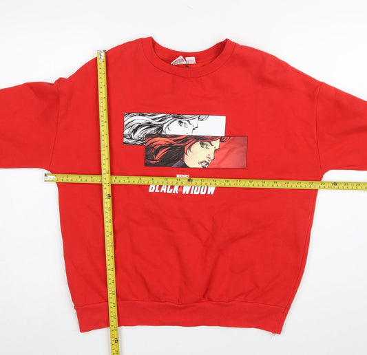 Womens UK Size M Primark Red Pullover Sweatshirt