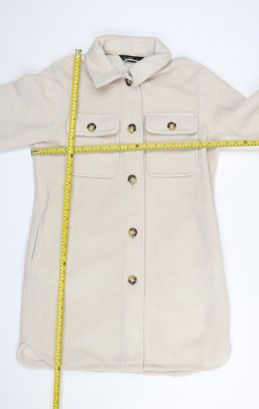 Womens UK Size M F&F Beige Overcoat