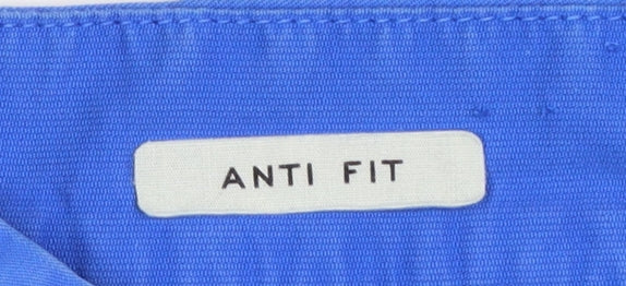 Womens UK Size One Size Twisted Soul Relaxed Fit Chino Blue Trousers