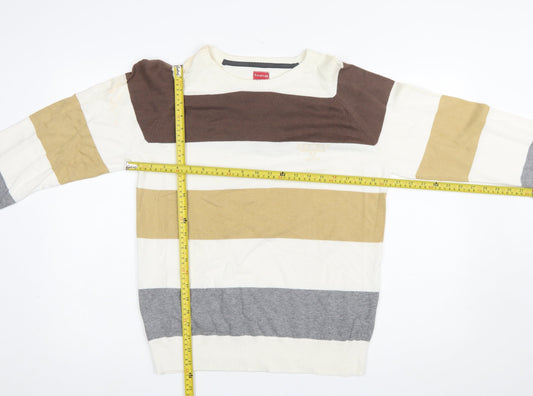 Mens UK Size L Firetrap Multicoloured Pullover Jumper