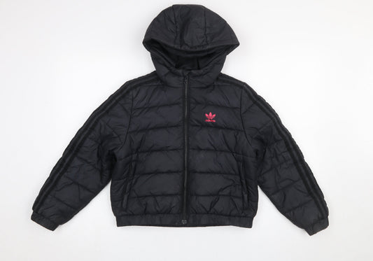 Girls UK Size 9-10 Years adidas Black Puffer Jacket