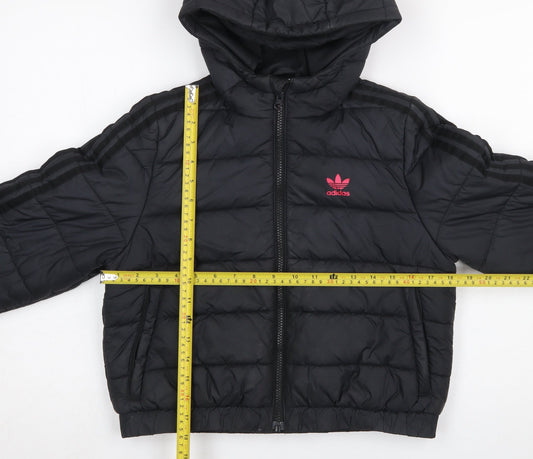 Girls UK Size 9-10 Years adidas Black Puffer Jacket