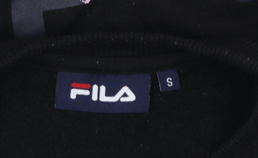 Womens UK Size S FILA Black Pullover Sweatshirt
