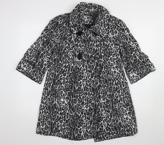 Womens UK Size 10 Atmosphere Black Trench Coat