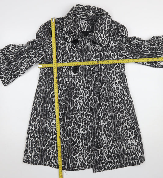 Womens UK Size 10 Atmosphere Black Trench Coat