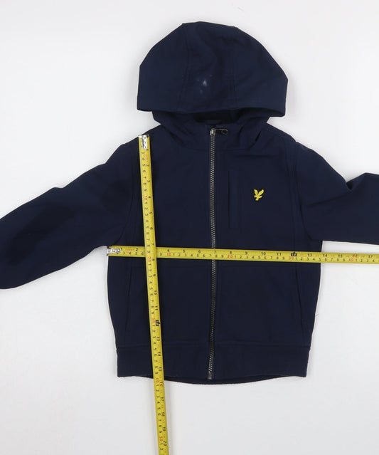 Boys UK Size 5-6 Years Lyle & Scott Blue Windbreaker Coat