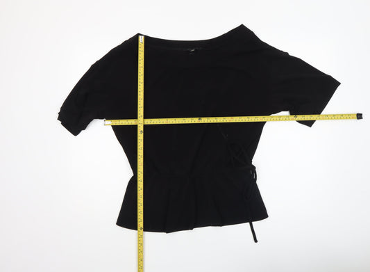 Womens UK Size 14 Roland Klein Black Tunic Blouse