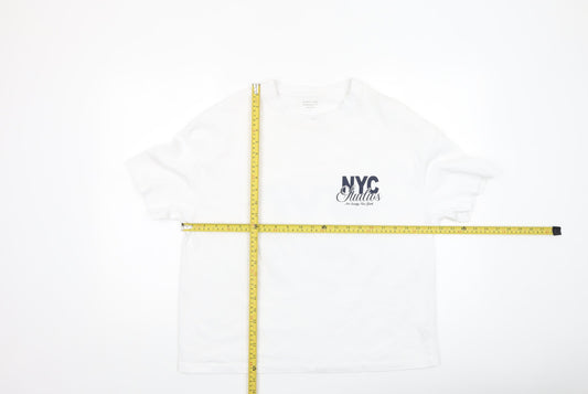 Womens UK Size L Dunnes Stores White Basic T-Shirt