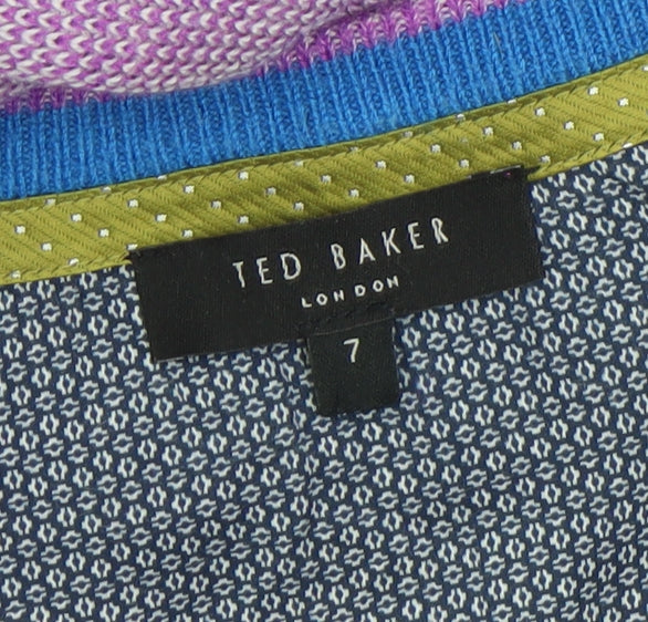 Mens UK Size 7XL Ted Baker Purple Pullover Jumper