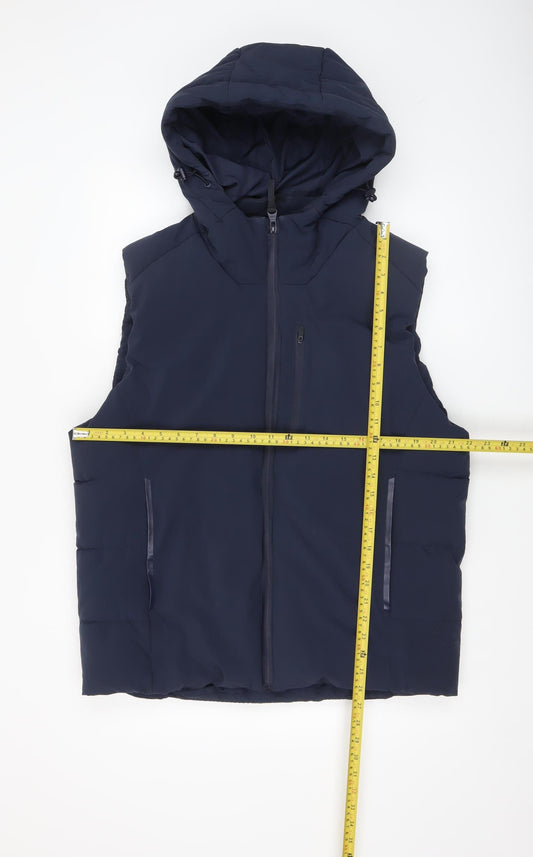 Mens UK Size XL FSBN Blue Puffer Jacket