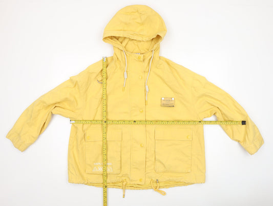 Womens UK Size S LEDIN Yellow Anorak Coat