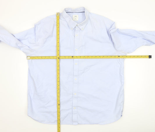 Mens UK Collar Size 2XL Marks and Spencer Smart Blue Dress Shirt