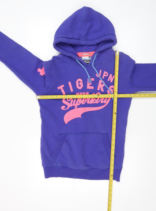 Womens UK Size S Superdry Purple Pullover Hoodie