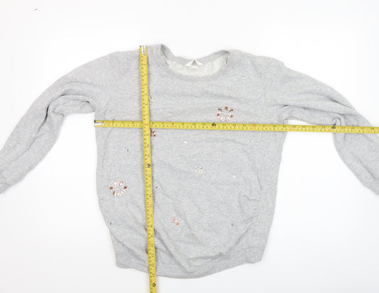 Womens UK Size 8 H&M Grey Pullover Sweatshirt