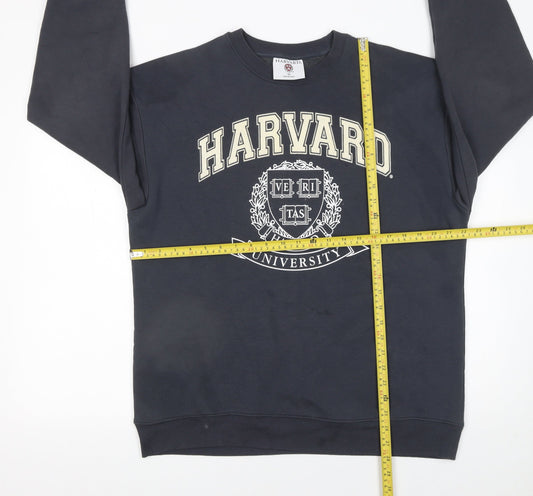 Womens UK Size M Harvard Black Pullover Sweatshirt