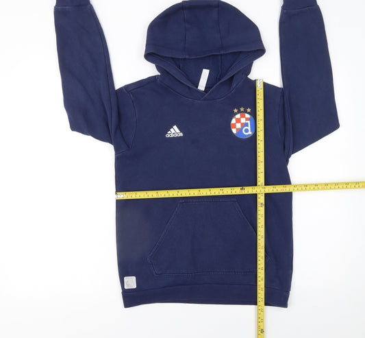 Boys UK Size 11-12 Years adidas Blue Pullover Hoodie