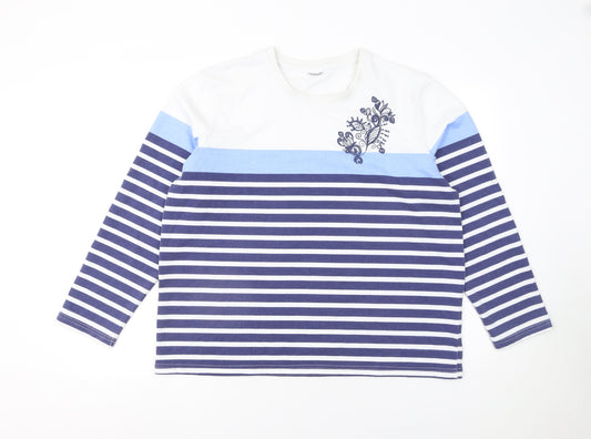 Womens UK Size L Damart Blue Basic T-Shirt