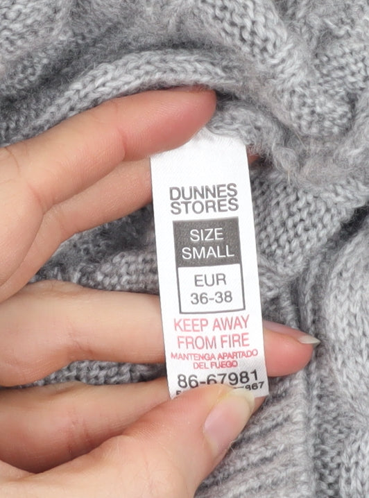 Womens UK Size S Dunnes Stores Grey Pullover Jumper