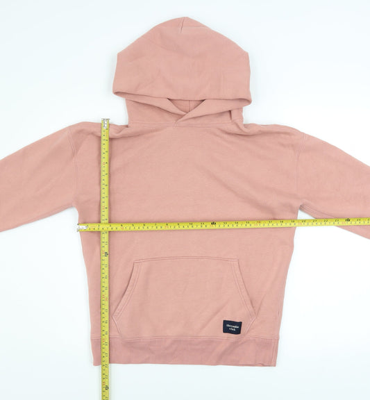 Womens UK Size XS Abercrombie & Fitch Pink Pullover Hoodie
