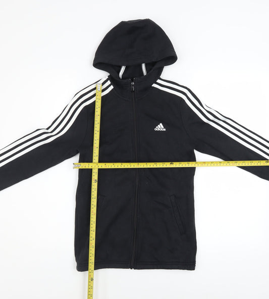 Boys UK Size 13-14 Years adidas Black Full Zip Hoodie