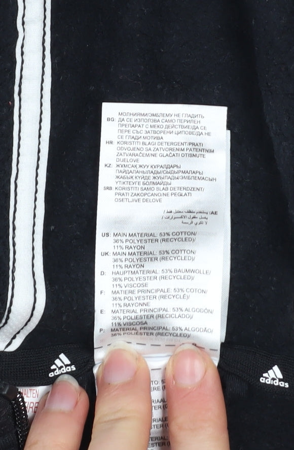 Boys UK Size 13-14 Years adidas Black Full Zip Hoodie